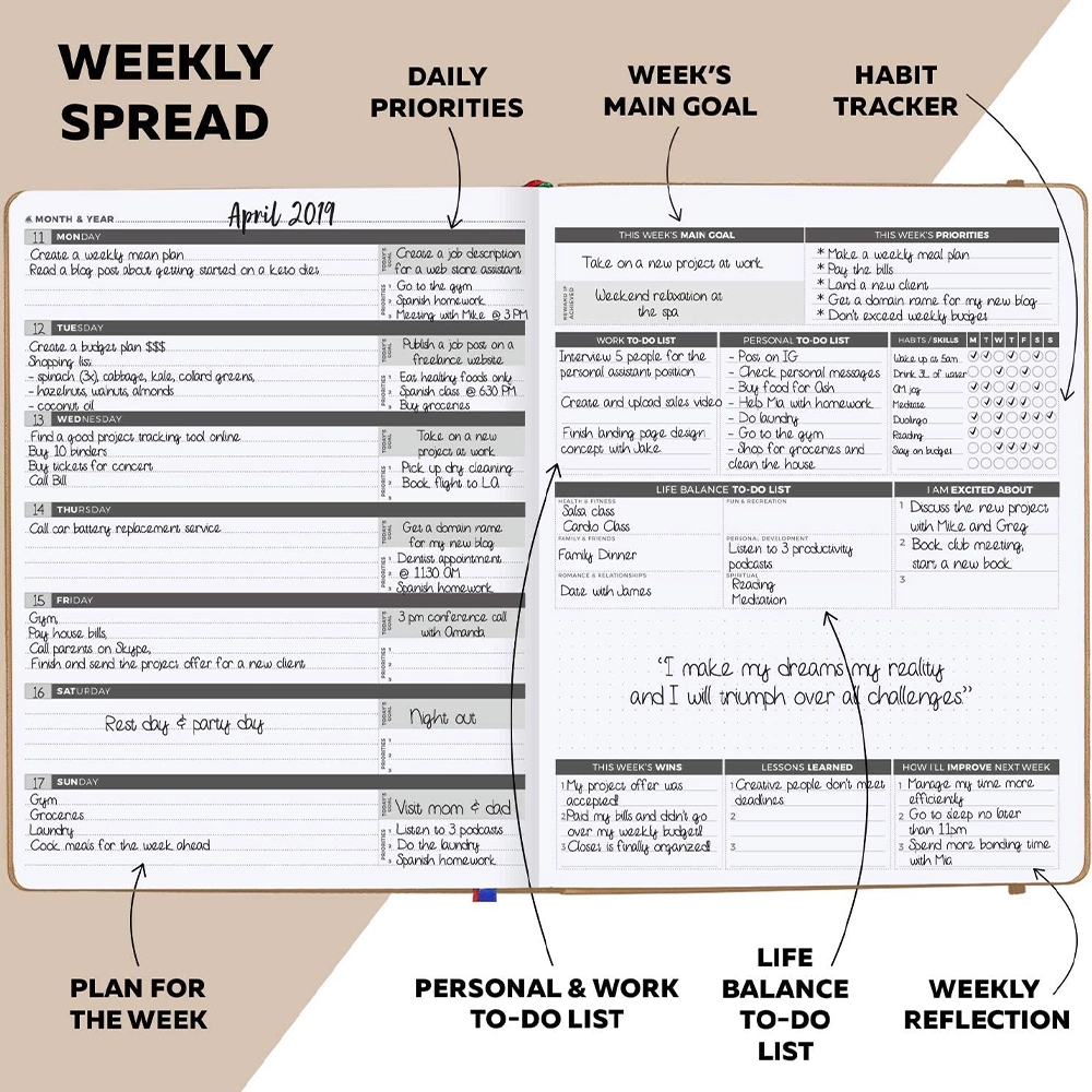 2024 A5 Weekly & Monthly Life Planner 6