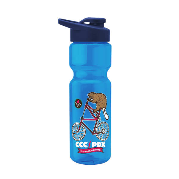 Blazer 28oz Transparent Bike Bottle w/Drink-thru Lid 279