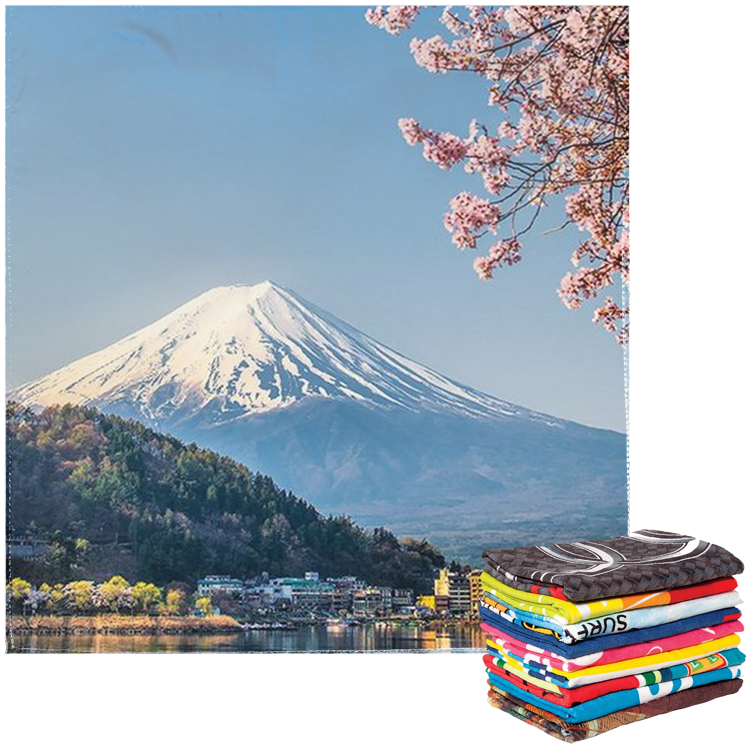 21" x 21"  Sublimation Micro-Peach Bandanas 1