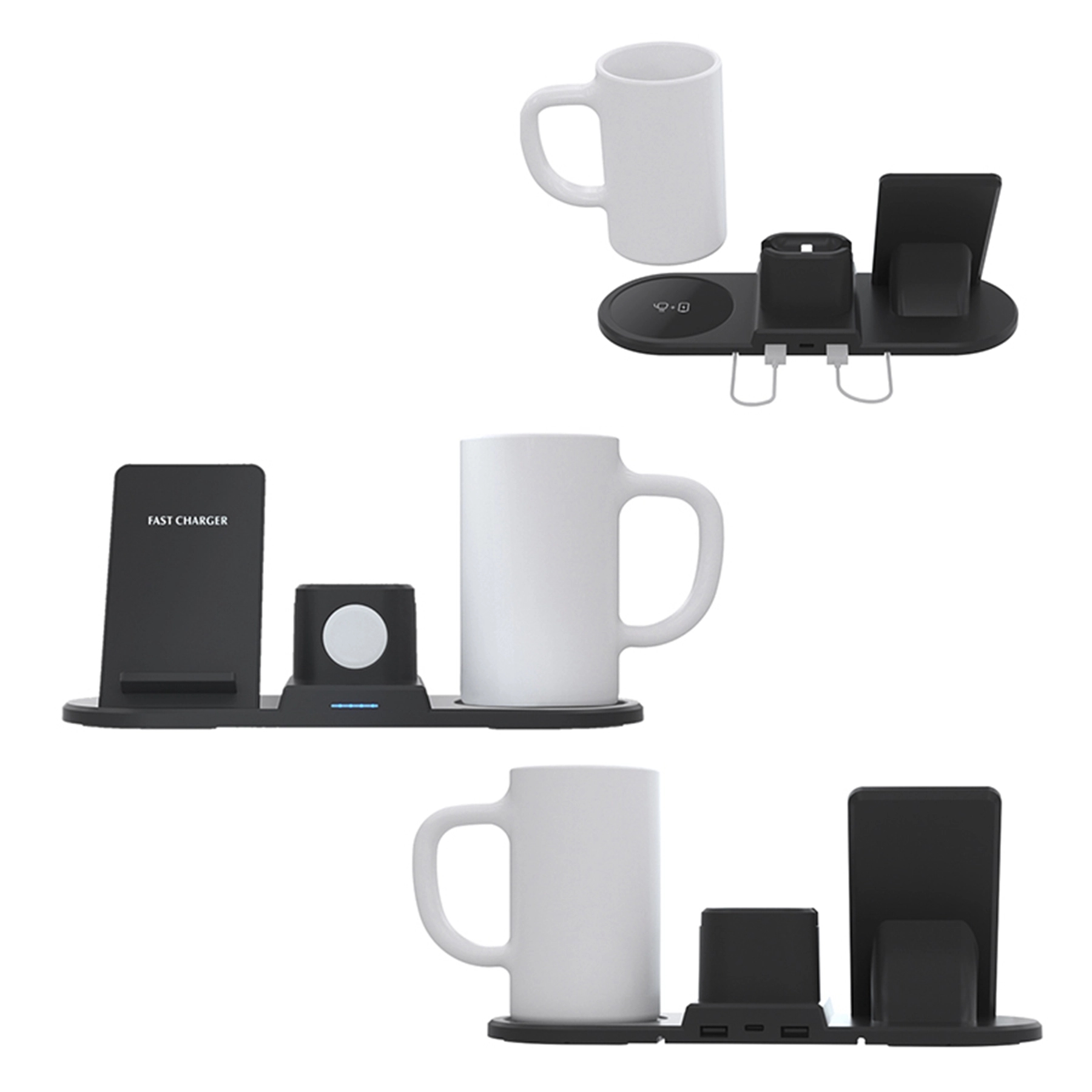 15W Multi-function Wireless Charger with Heating Cup 4