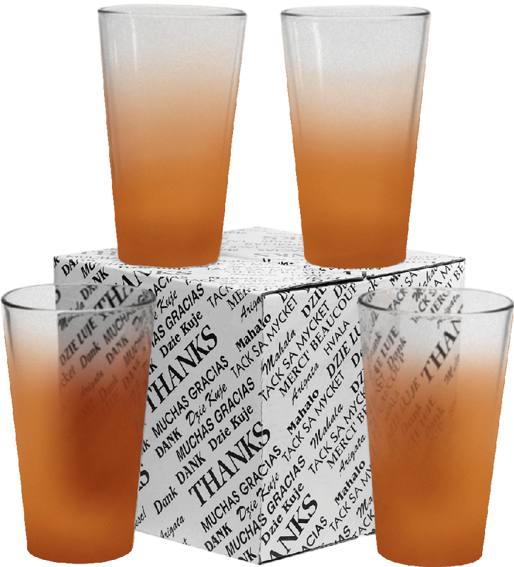 16 oz. Mixing Glass Thank You Set 18