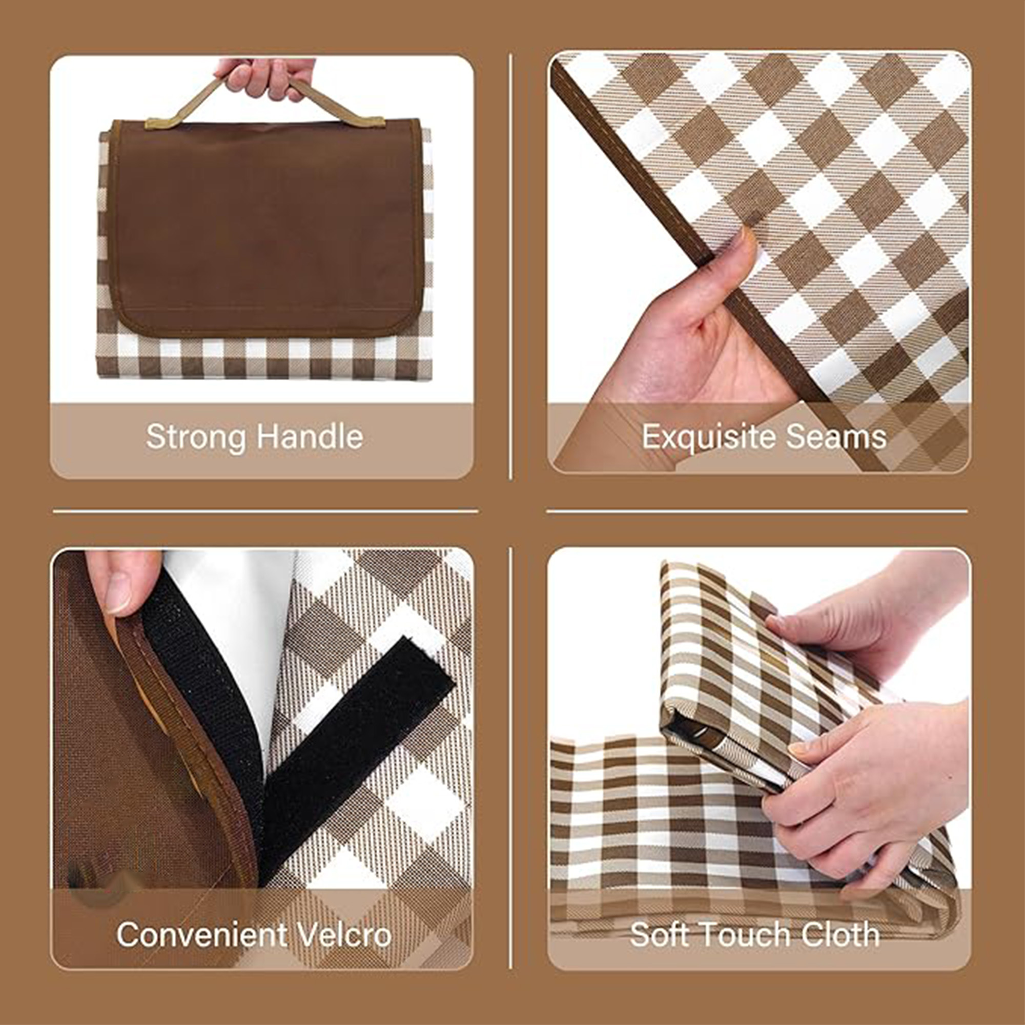 Large Waterproof Blanket for Hiking, Beach, Party 4
