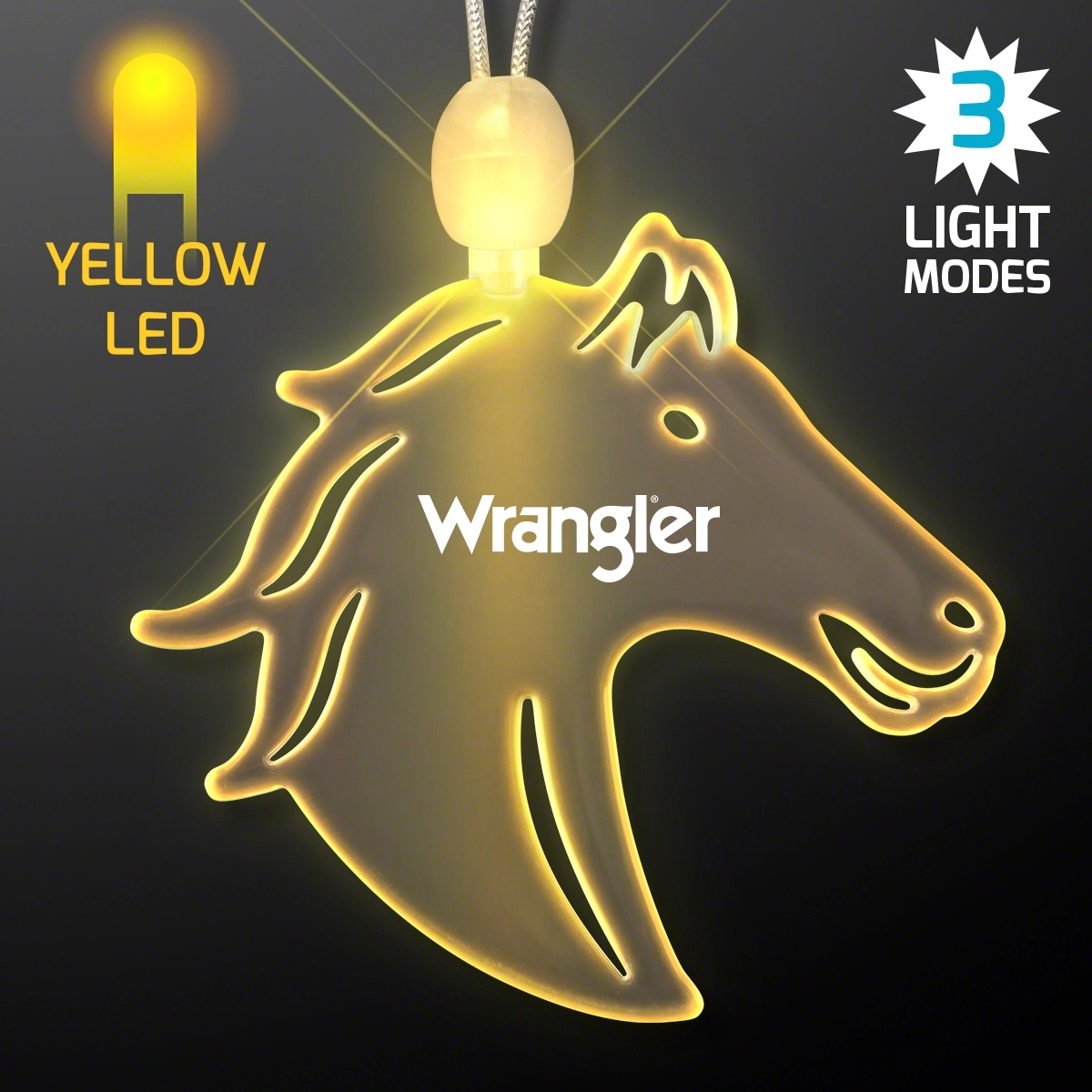 Acrylic Horse Head Shape Necklace with LED 9