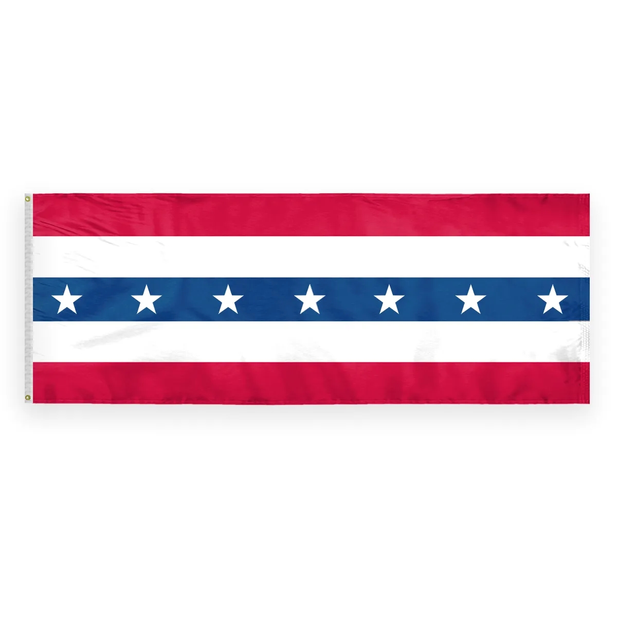Printed USA Patriotic Flat with Stars - 3' x 8' ePoly 2