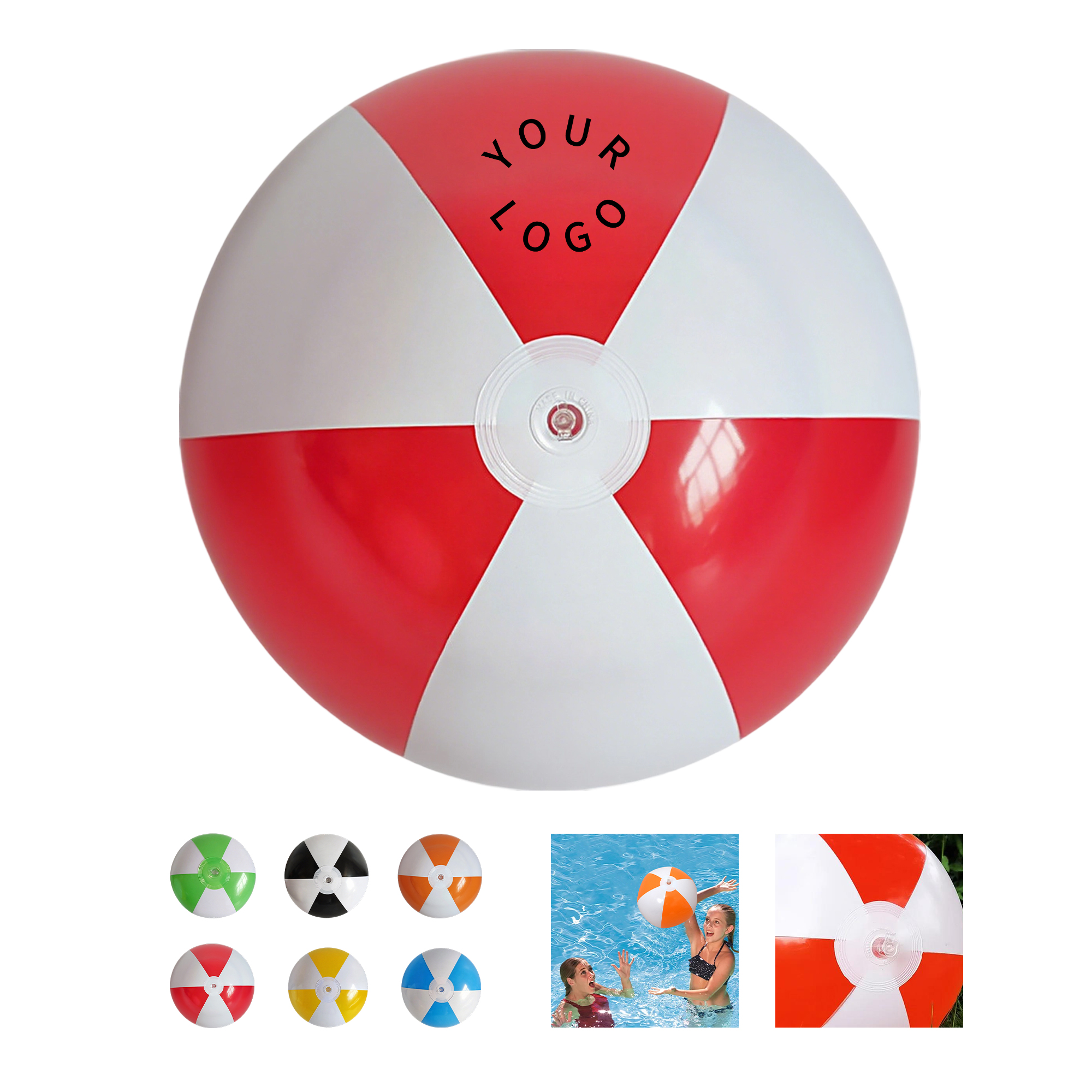 PVC Inflatable Ball With Two Tone Design 14" Diameter 7