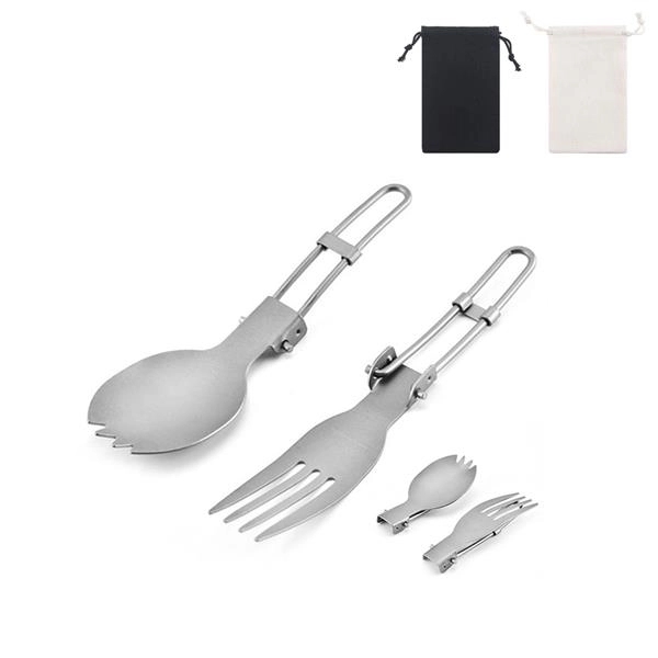 Titanium Folding Cutlery Set 2
