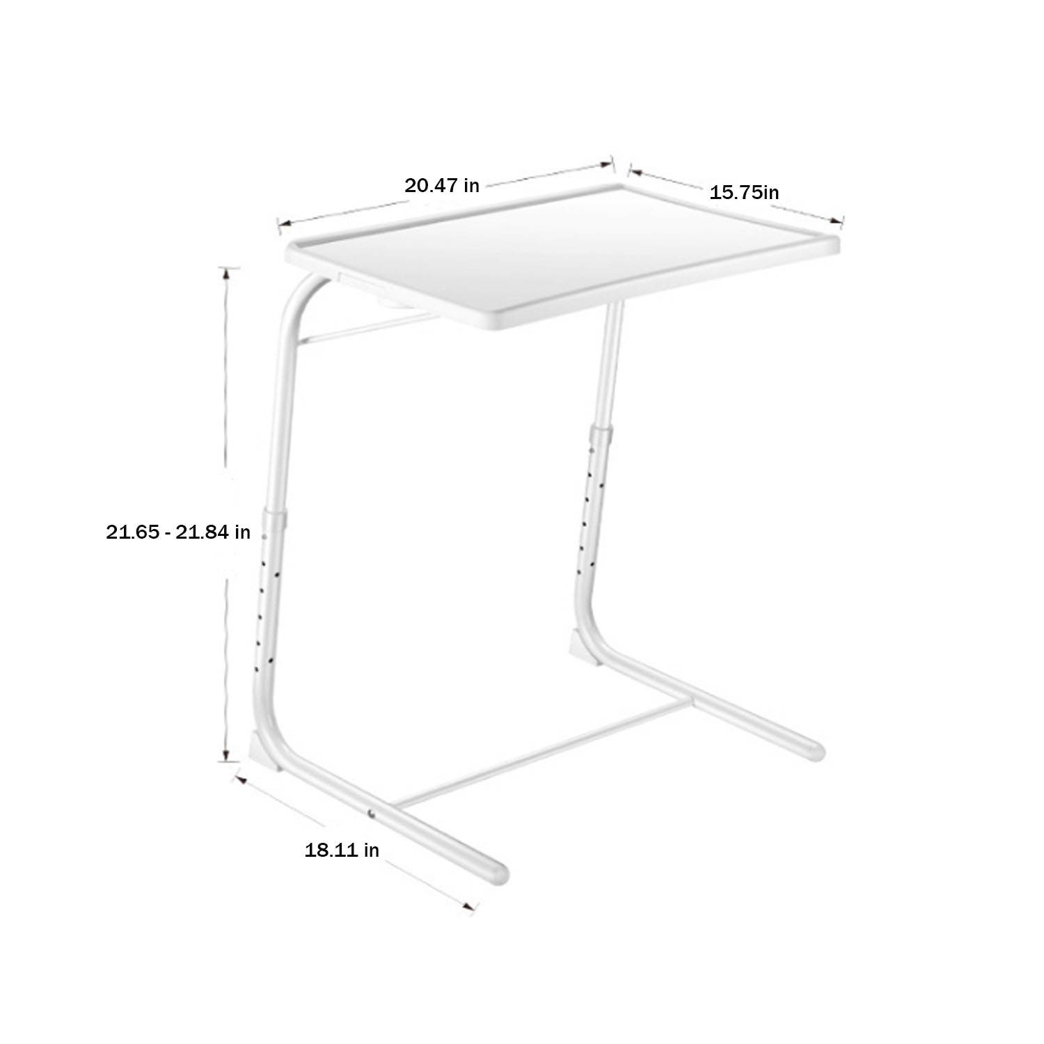 Portable Adjustable Folding Table w/ Non-Slip Base 3