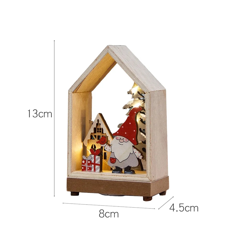 Christmas Wood Cutouts Pendants with LED Lights 1
