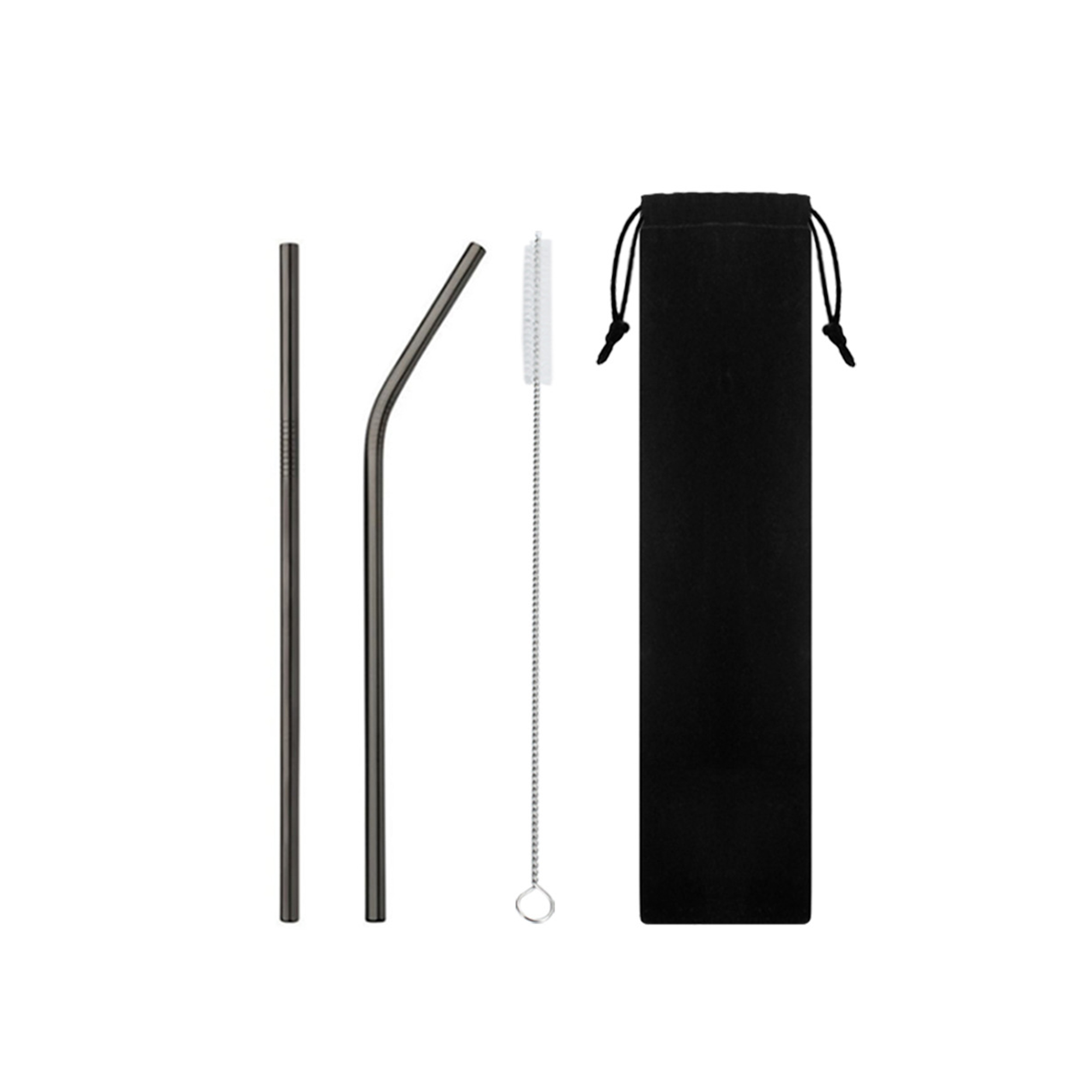 Three In One Reusable Stainless Steel Straw Set 11