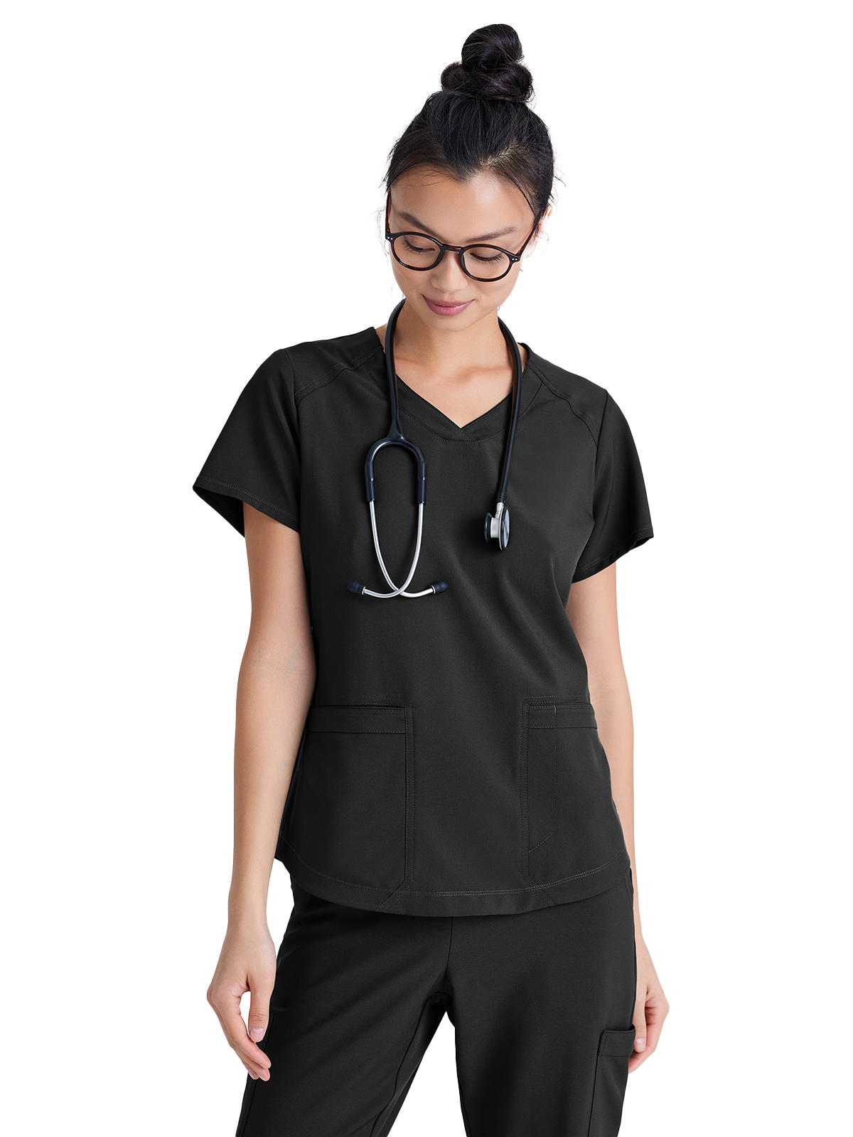 Grey's Anatomy Evolve Stretch - Women's Two-Pocket V-Neck Rhythm Scrub Top 15