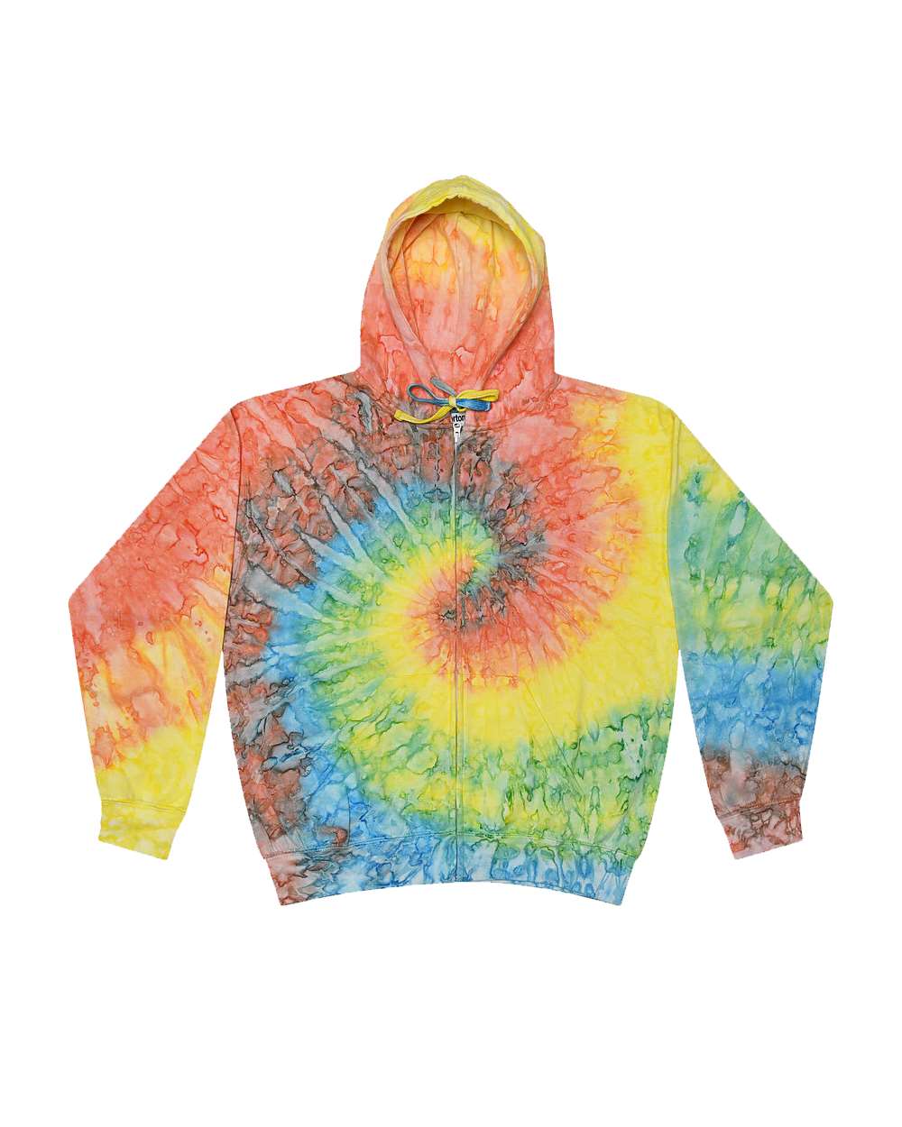 Unisex Tie-Dyed Full-Zip Hooded Sweatshirt - 8888 9