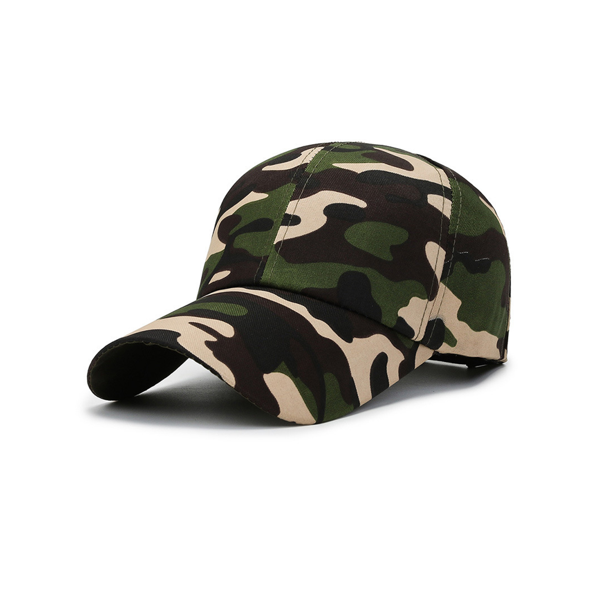 Camouflage Cotton Baseball Cap Adjustable Strap 11