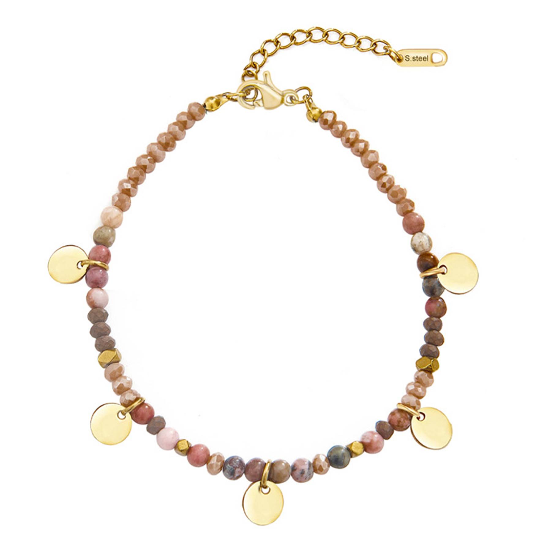 Stainless steel hand-beaded bracelet 5