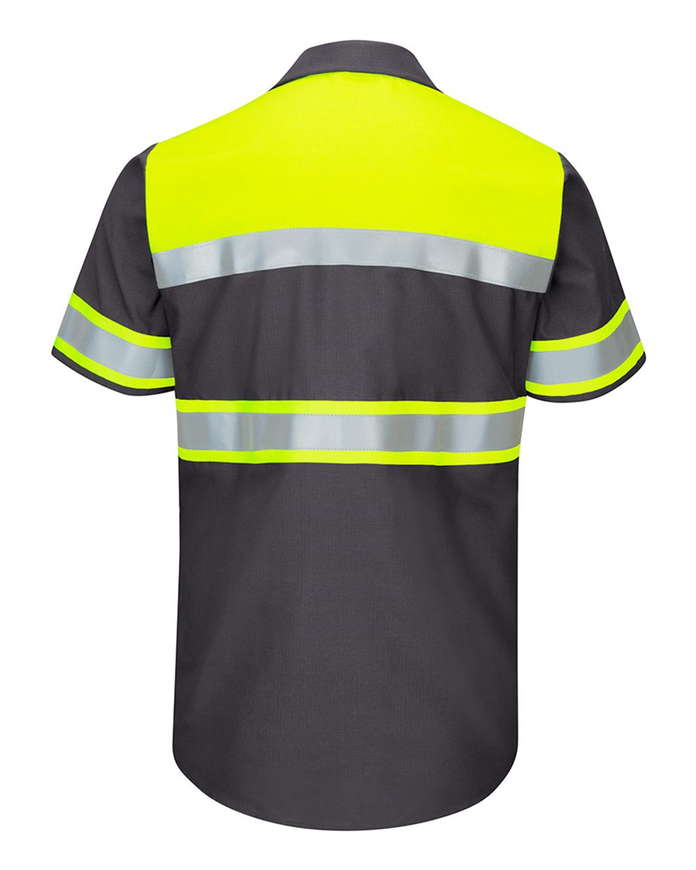 Hi-Visibility Colorblock Ripstop Short Sleeve Work Shirt Tall Sizes