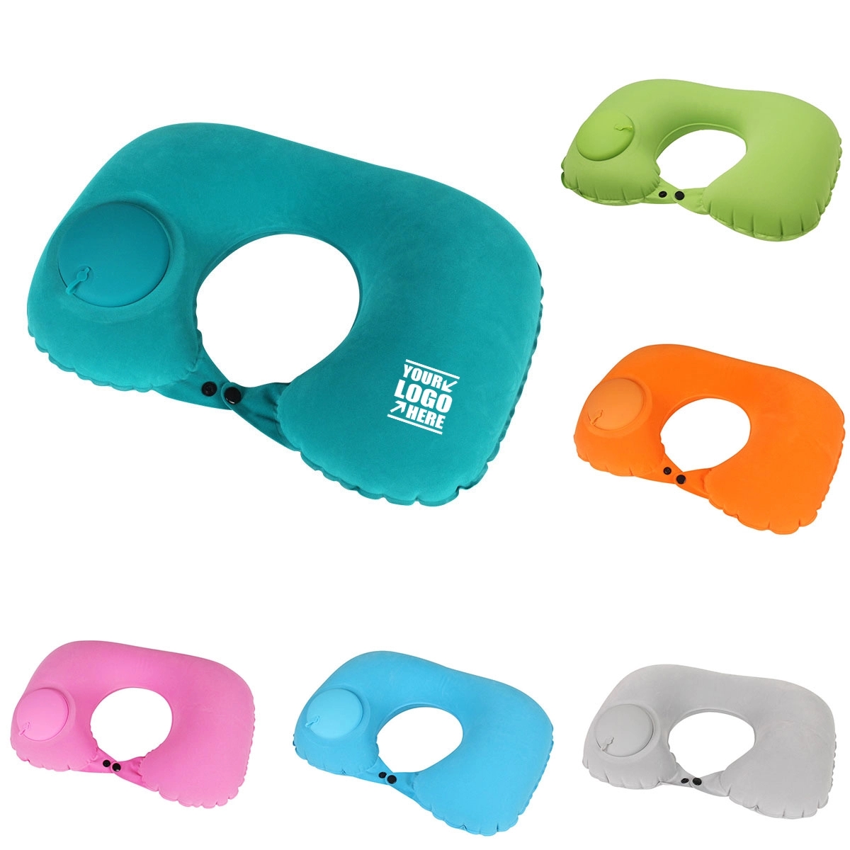 Air Pump Inflatable Travel Neck Pillow 3