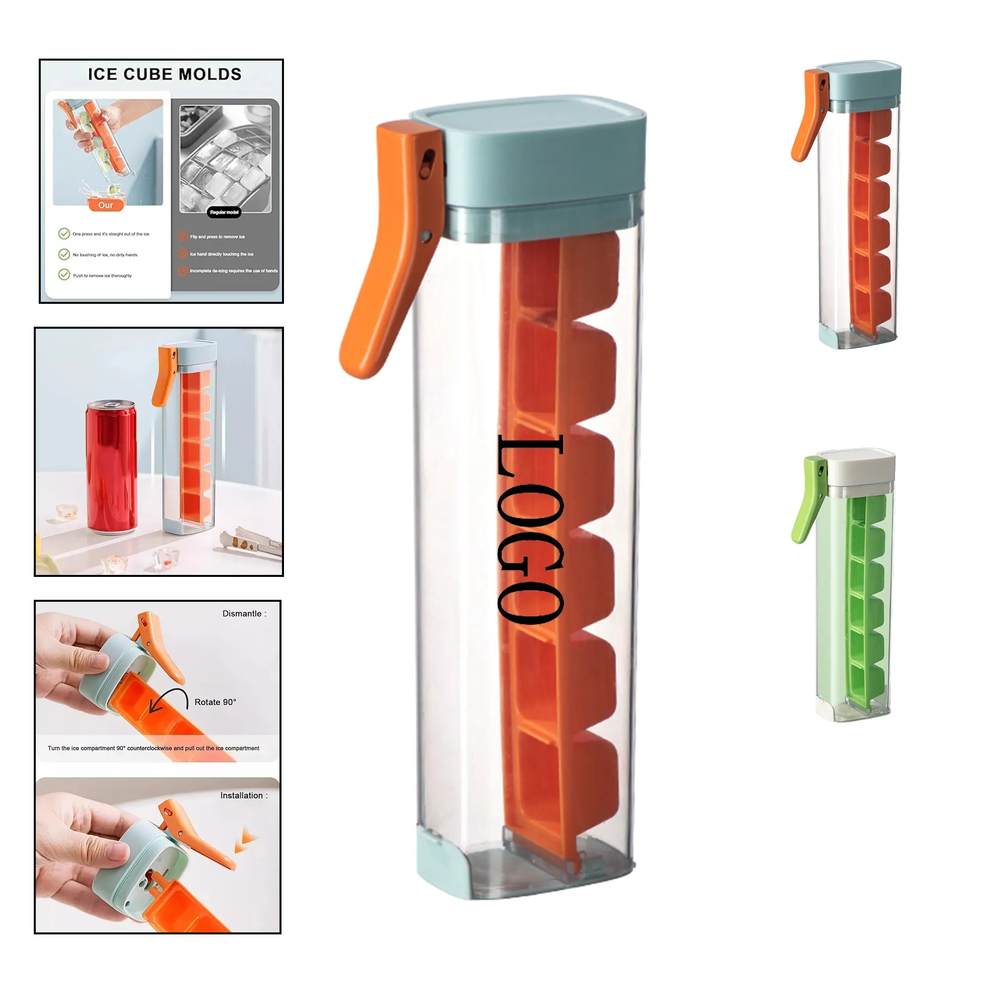 One-Handed Press Ice Cube Tray 4