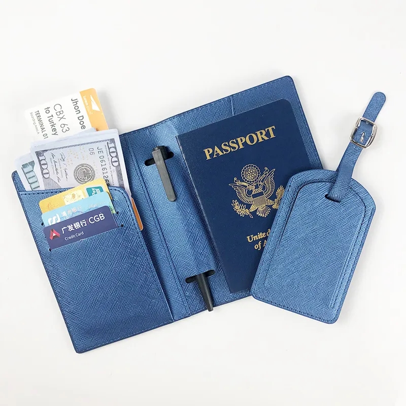 Passport Holder Luggage Tag Set 4