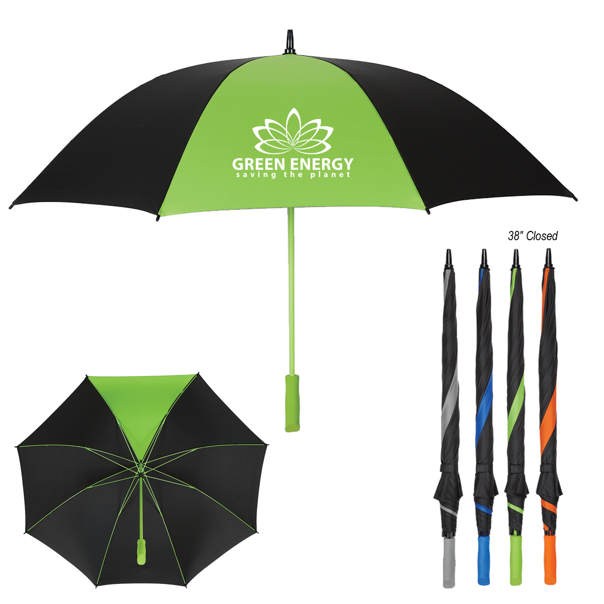 60" Arc Splash of Color Golf Umbrella 3