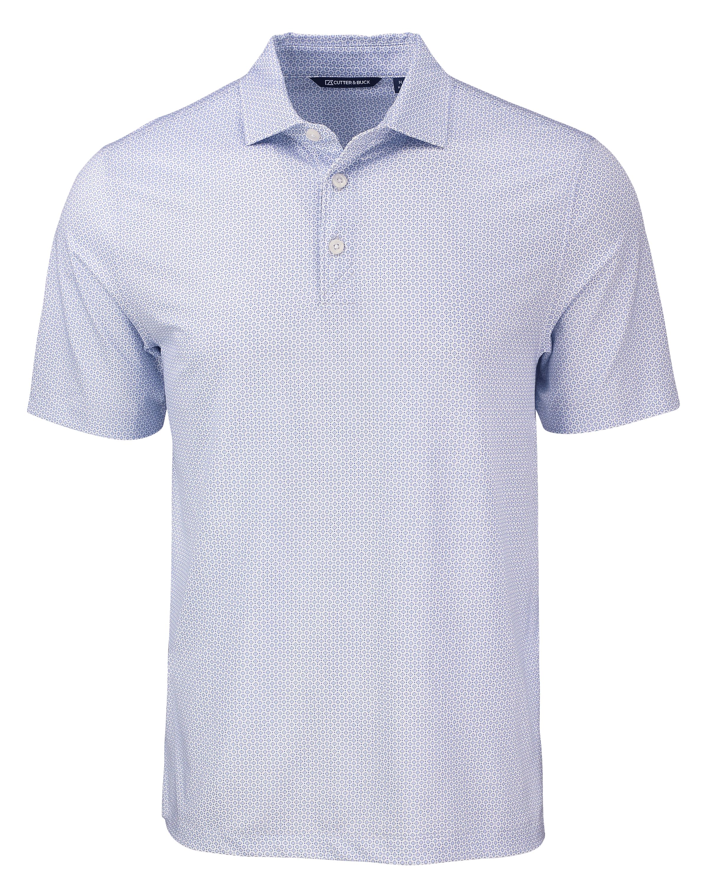 Cutter & Buck Pike Recycled Diamond Dot Print Mens Polo 66