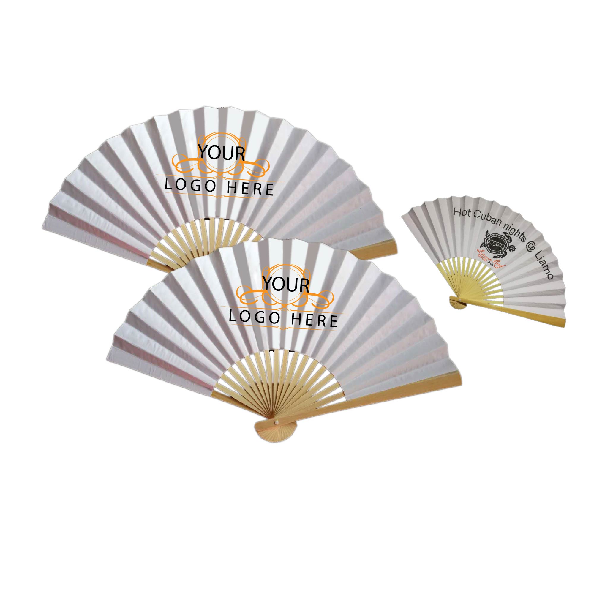 Full-color Folding Bamboo Paper Hand Fan 2