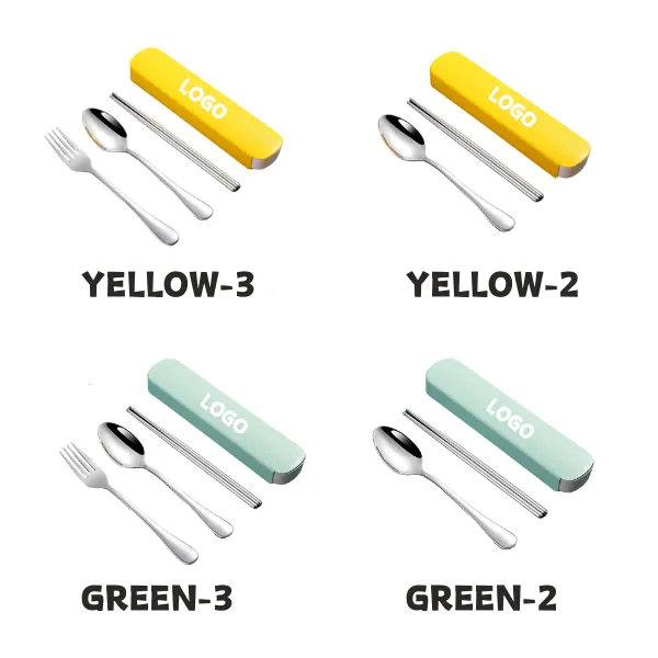 Portable Stainless Steel Cutlery Set with Storage Case 3