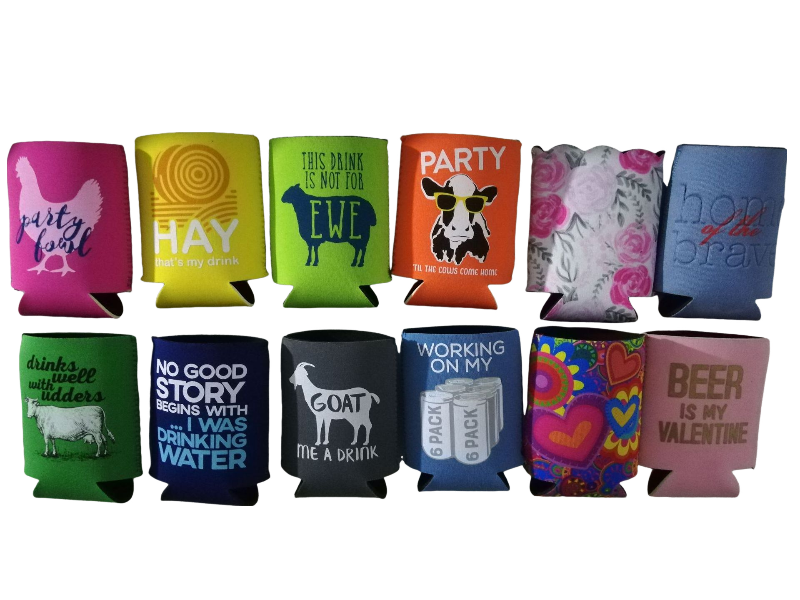 Custom Can Holder, custom koozie with logo imprint 2
