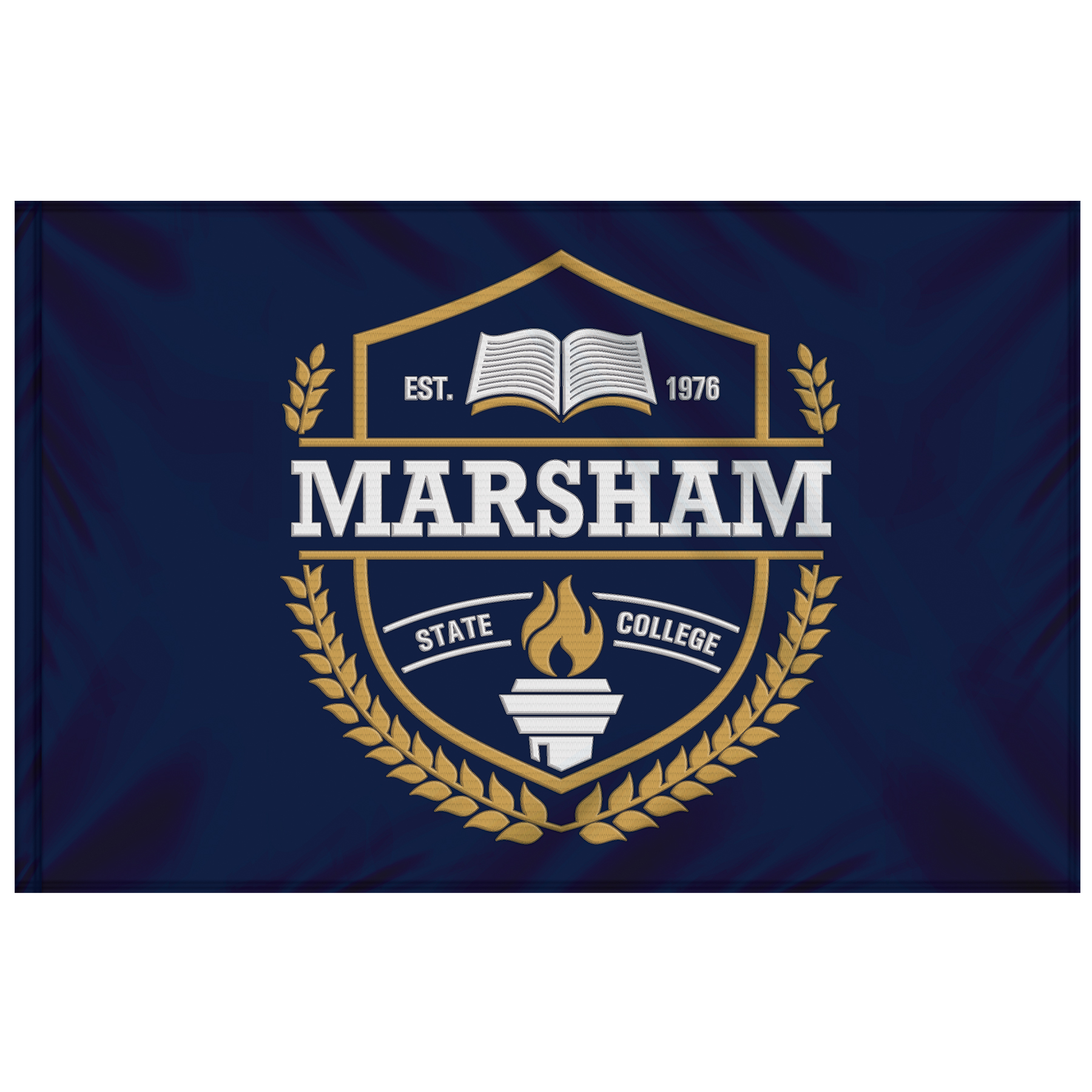4' x 6' Single Sided Embroidered Flag with Pole Sleeve 3