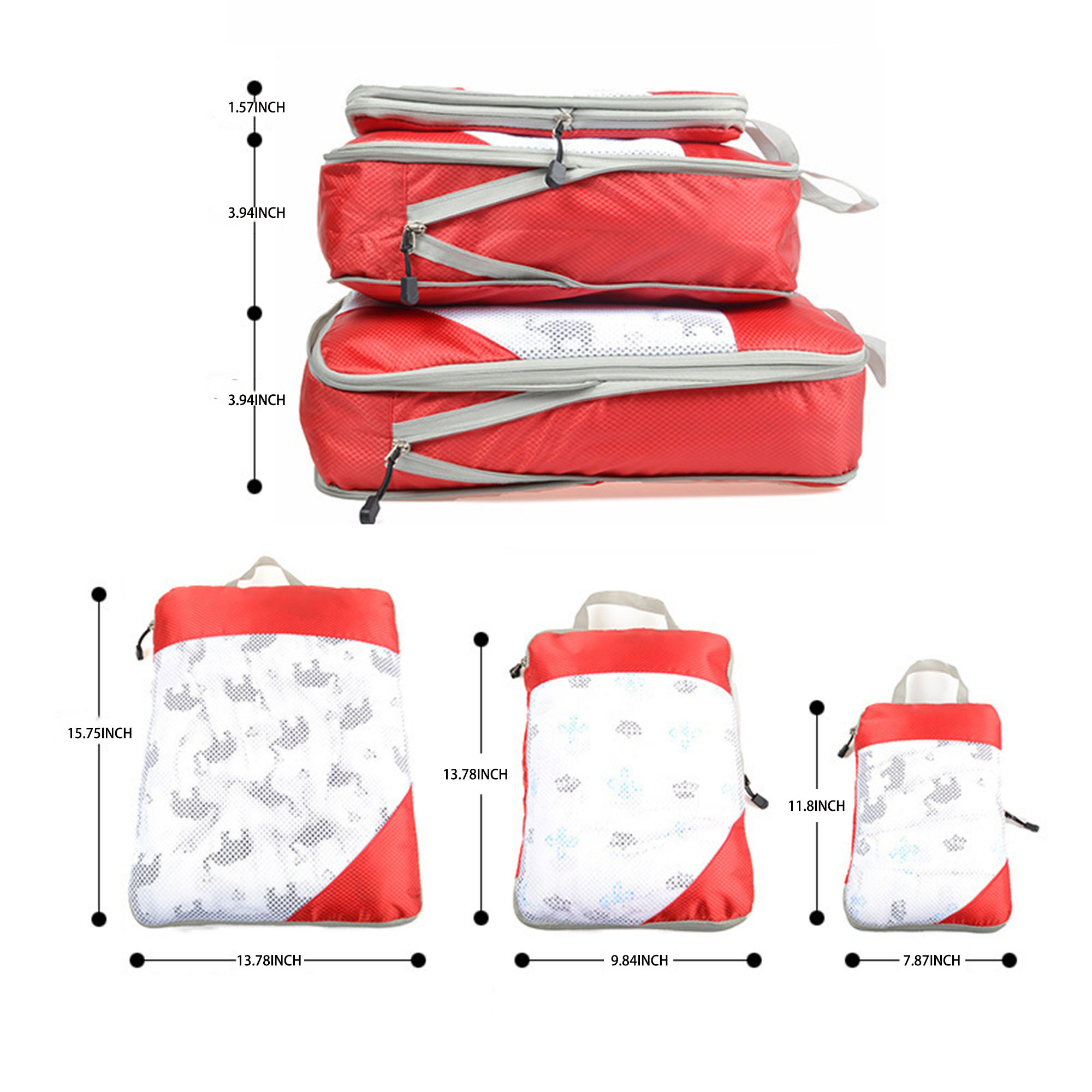 Travel compression storage bag three piece set 5