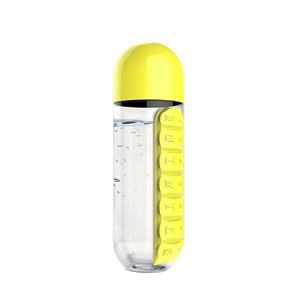 600ml Plastic Round Water Bottle With Detachable Pill Box 31