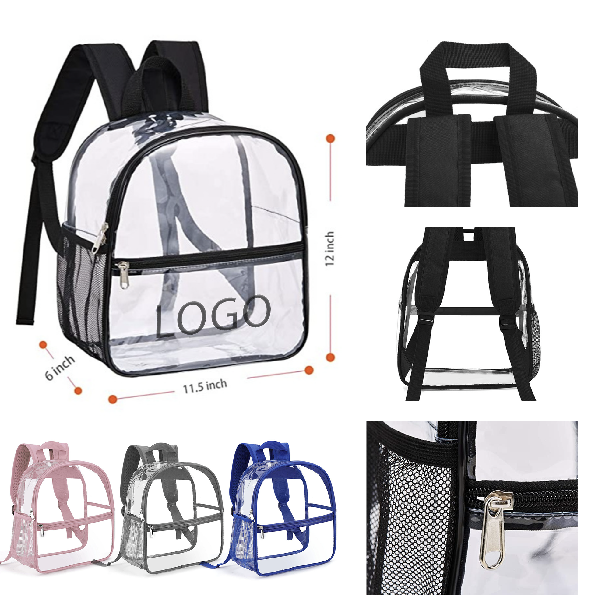 MOQ 10 PCS PVC Transparent Backpack 2