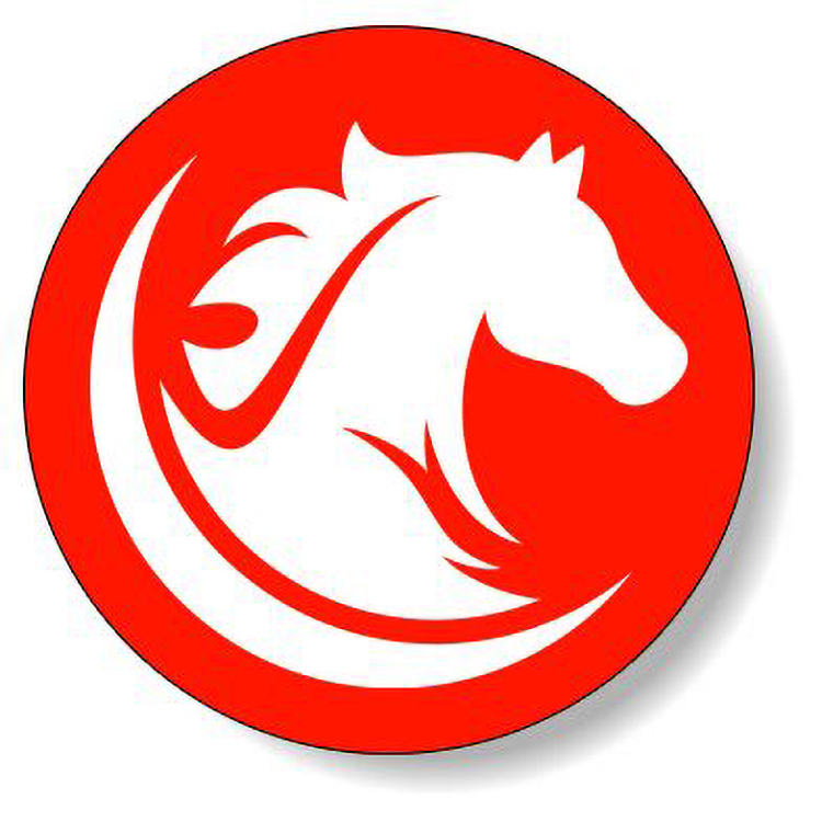 Fluorescent Red Paper Roll Labels Stock Circle (4" Dia.)