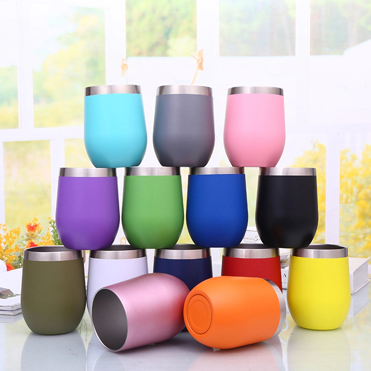 12 OZ Stainless Steel Wine Tumbler 3