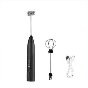 Dual Heads Rechargeable Coffee Mixer Egg Whisk 5
