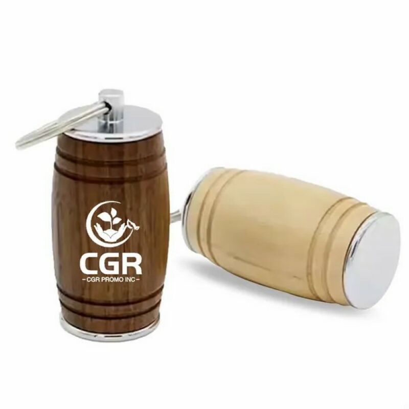 Barrel Shaped Wooden USB Flash Drive