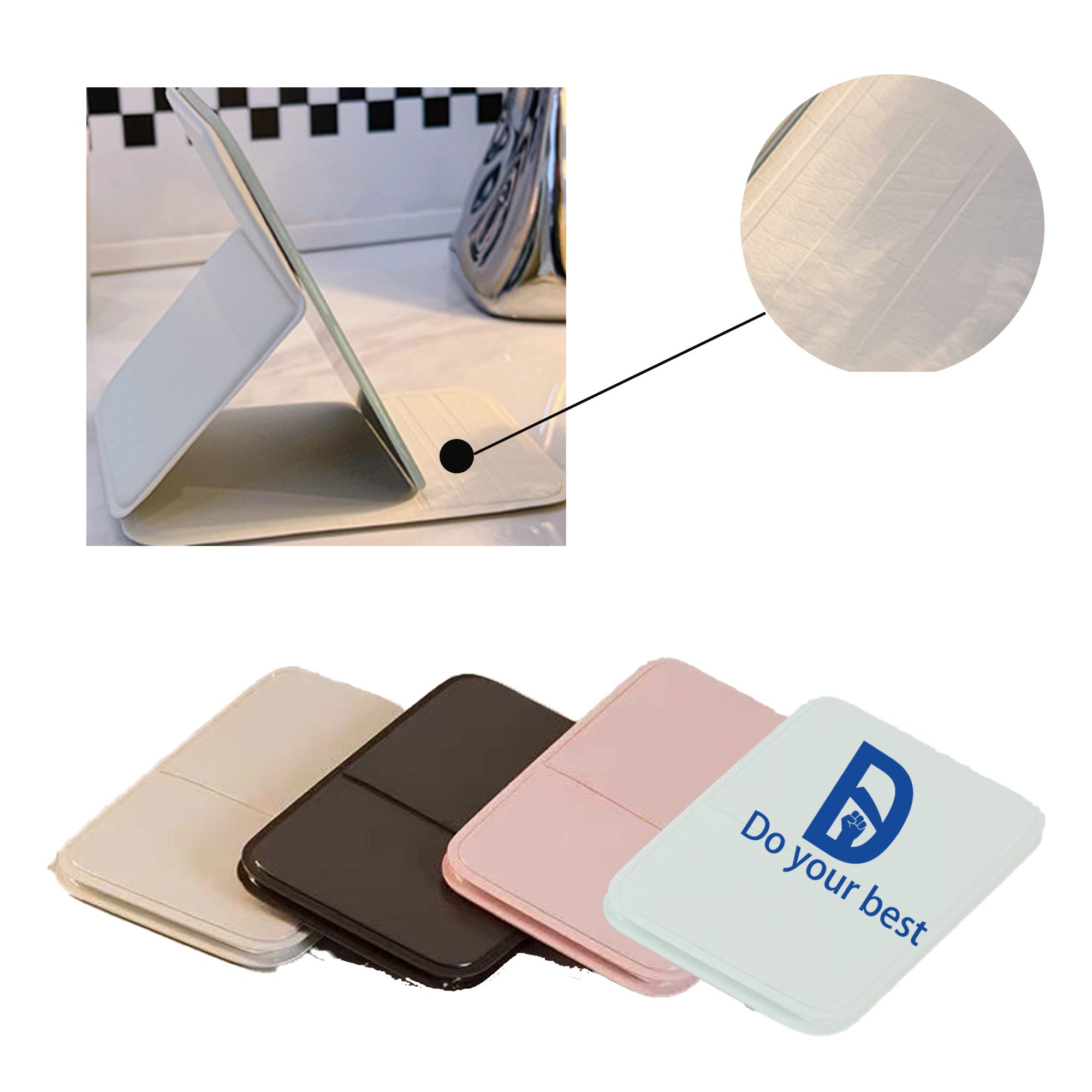 Personalized Compact Folding Quadrate Mirror 1