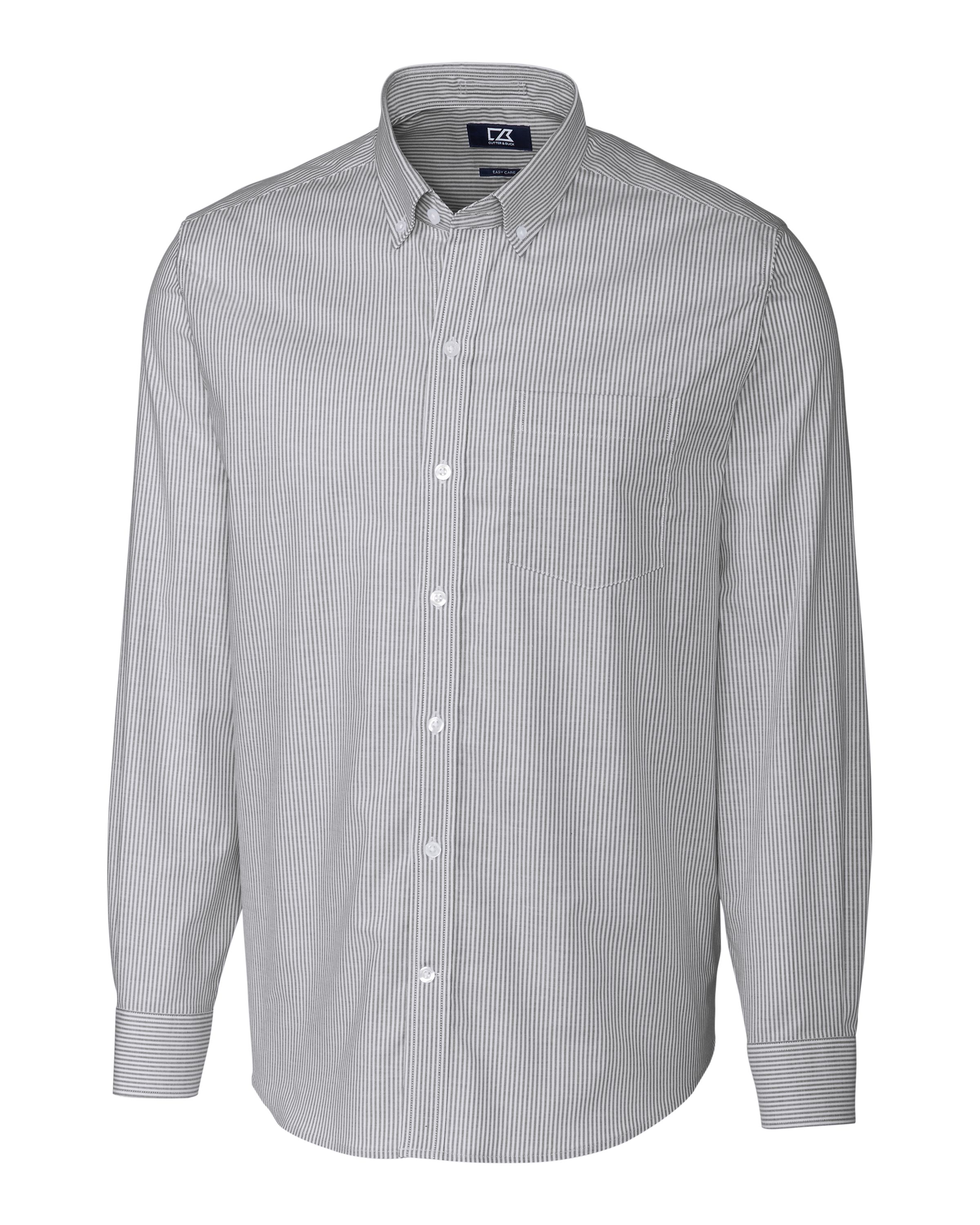 Stretch Oxford Stripe Mens Big and Tall Long Sleeve Dress Shirt Big & Tall