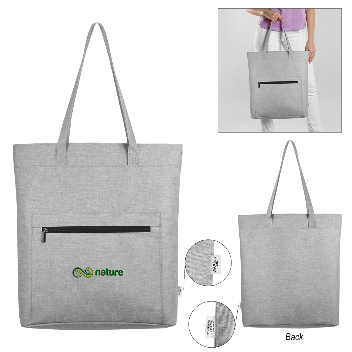 Habitat rPET Heathered Tote Bag 5