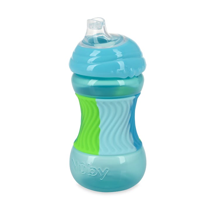 Nuby Sili Bands Soft Spout Cups - 10 oz Aqua 2