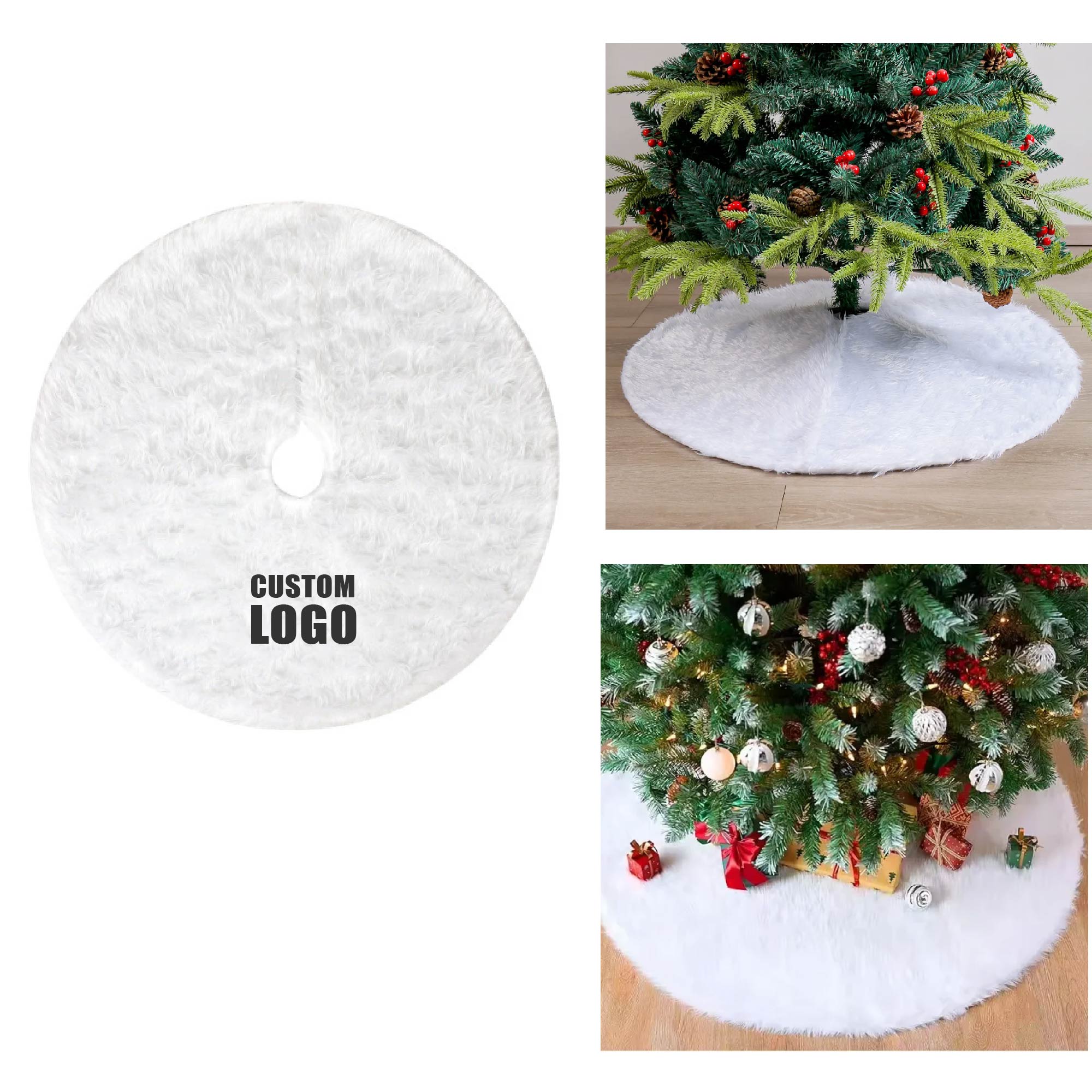 MOQ 5 pcs White Tree Skirts 3