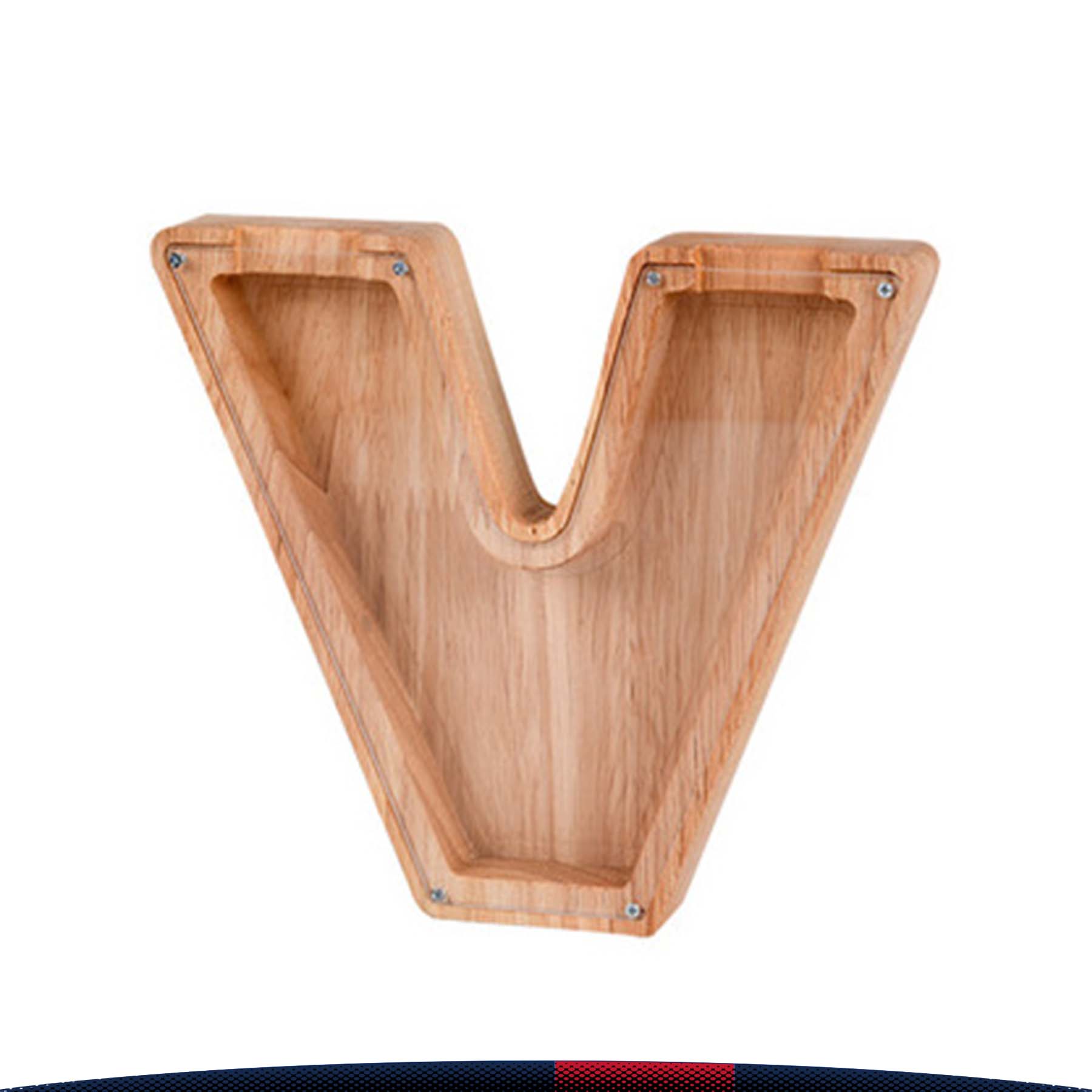 Wooden Letter Money Jar 12