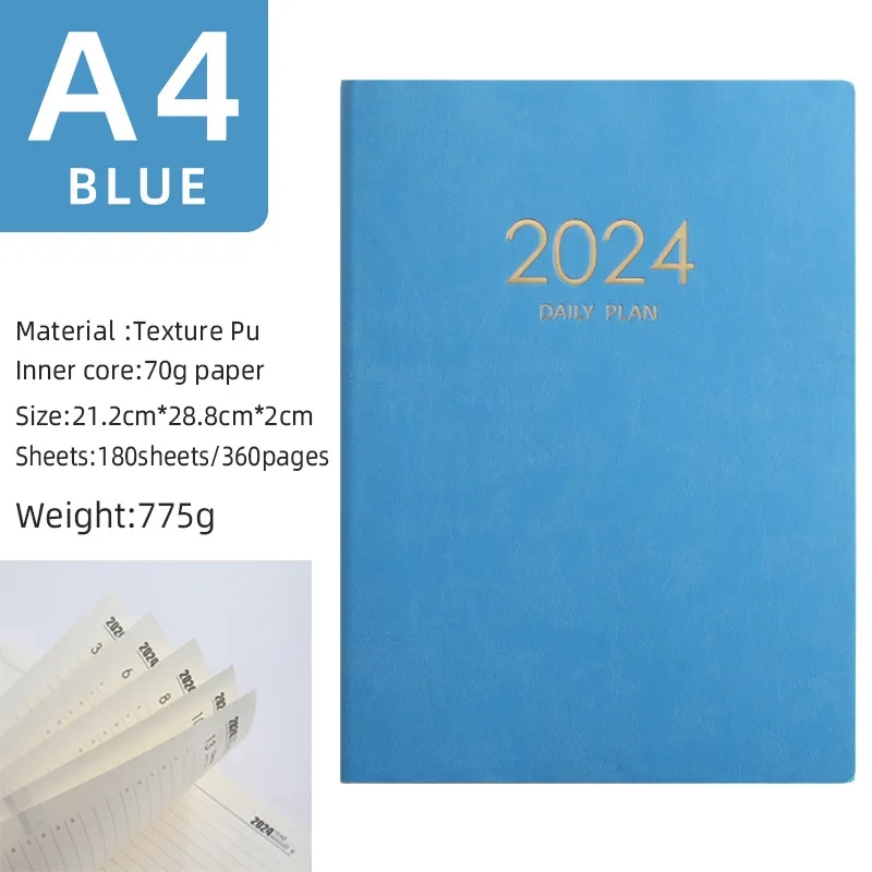 A4 Lined Daily 2025 PU Journal Planner Notebook Thick Page 6