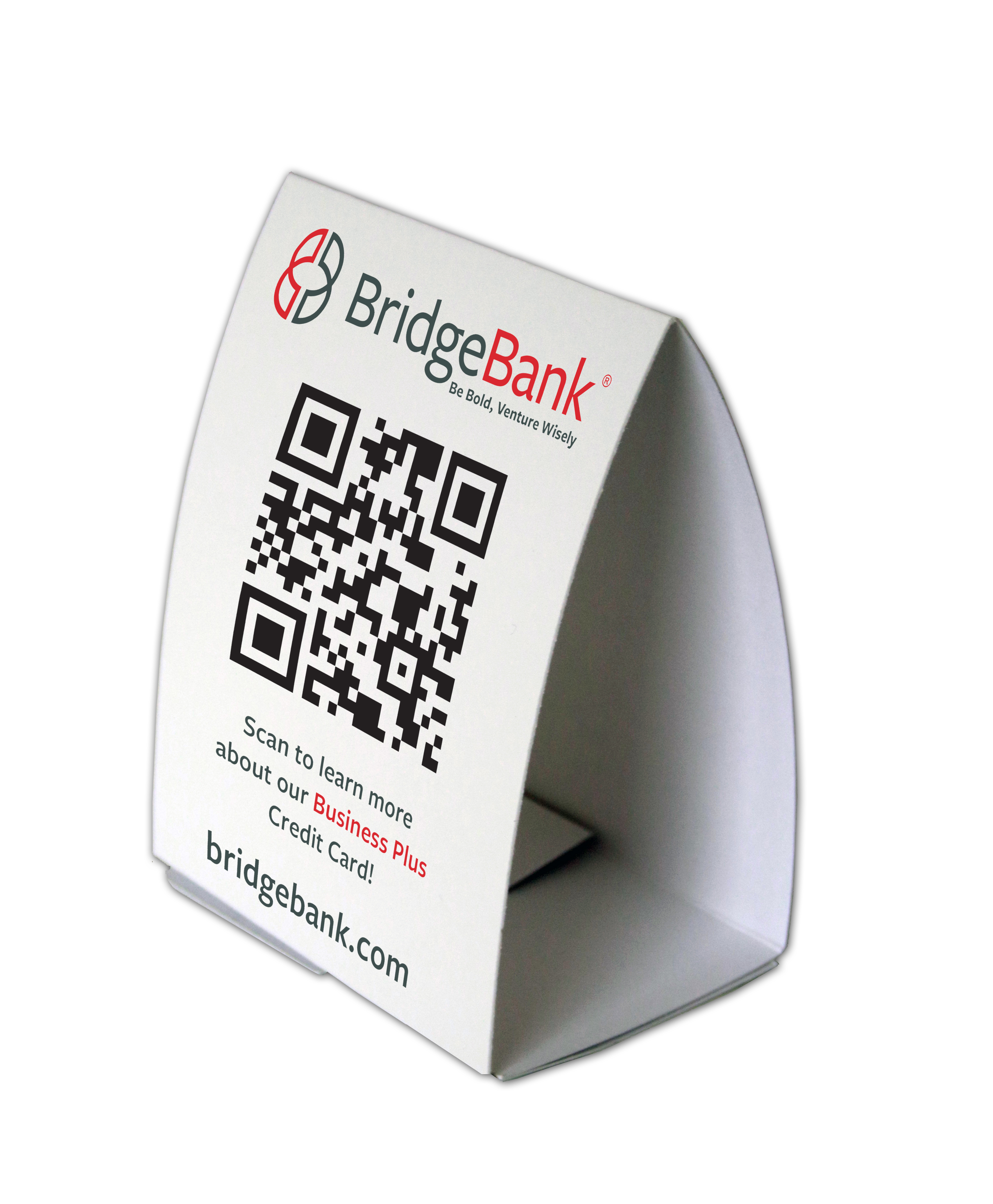 USA Made Flat Bottom with Slit Base Table Topper Tent (15.75"H x 4"W)