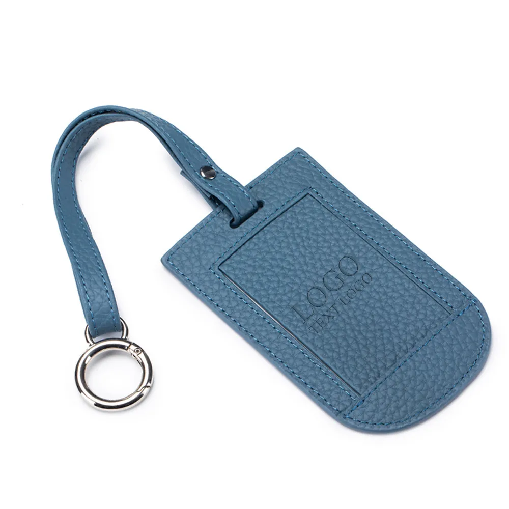 Flap Leather Luggage Tag With Metal Buckle 10
