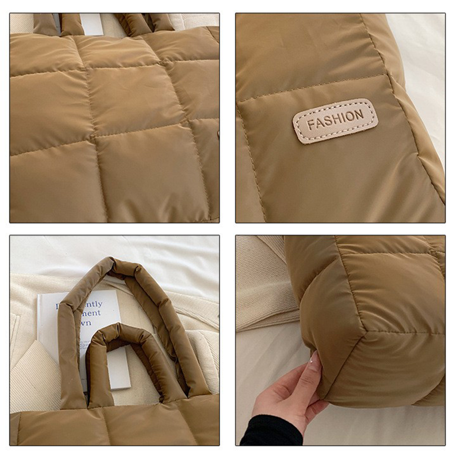Eiderdown Puffer Women Tote Bag, custom tote bag with logo imprint 11