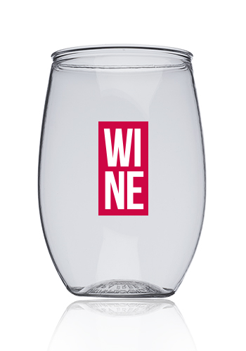 16 oz. Plastic Stemless Wine Glasses 20