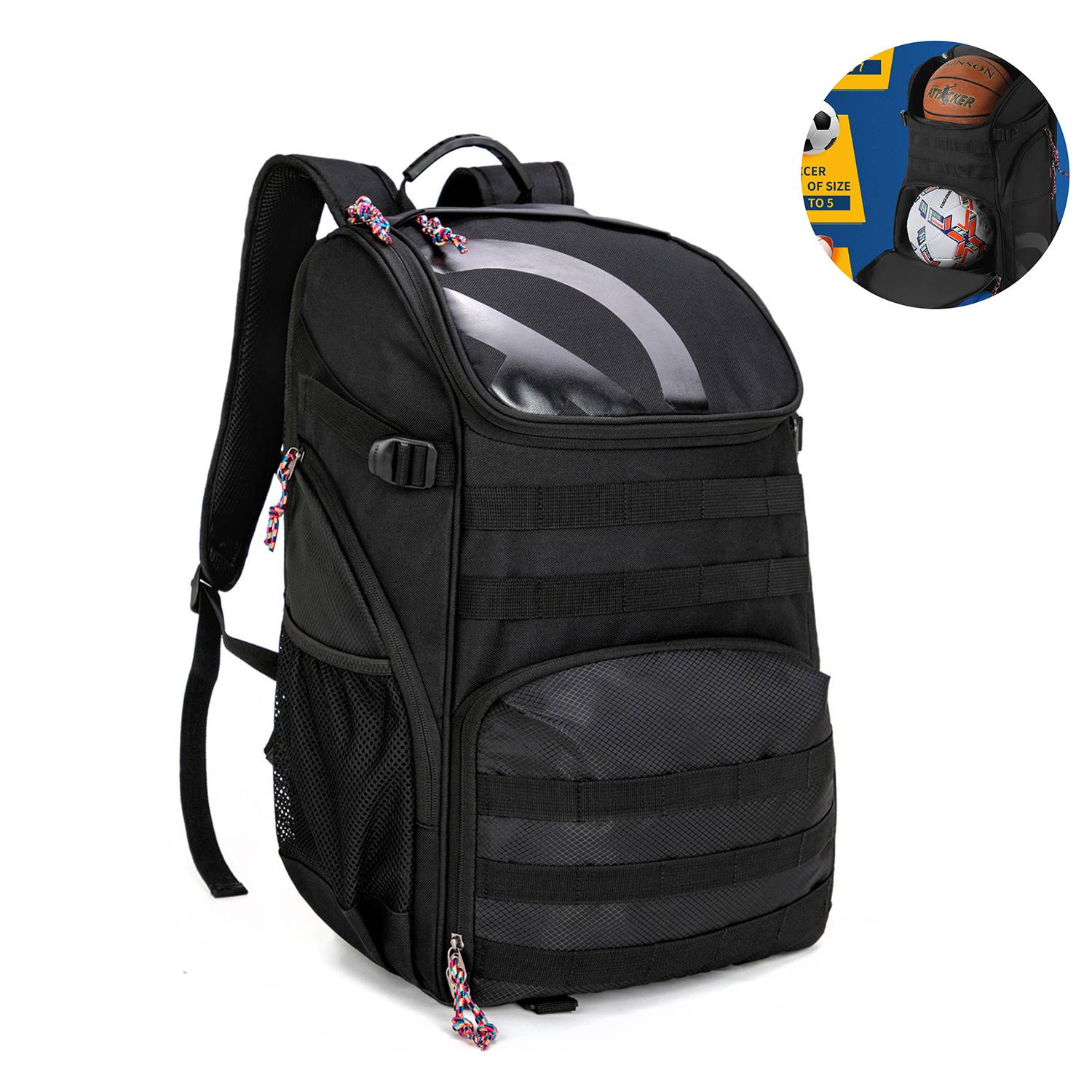 Oxford Basketball Backpack w/ Ball Compartment 6