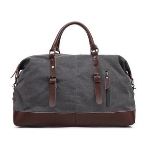 Canvas Pu Leather Travel Tote Duffel Bag Carry On 2