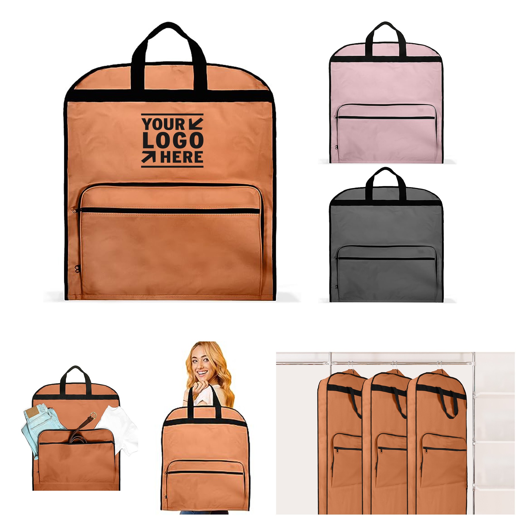 Suits Pants Gowns Dresses 60" Foldable Professional Garment Bag Cover 2