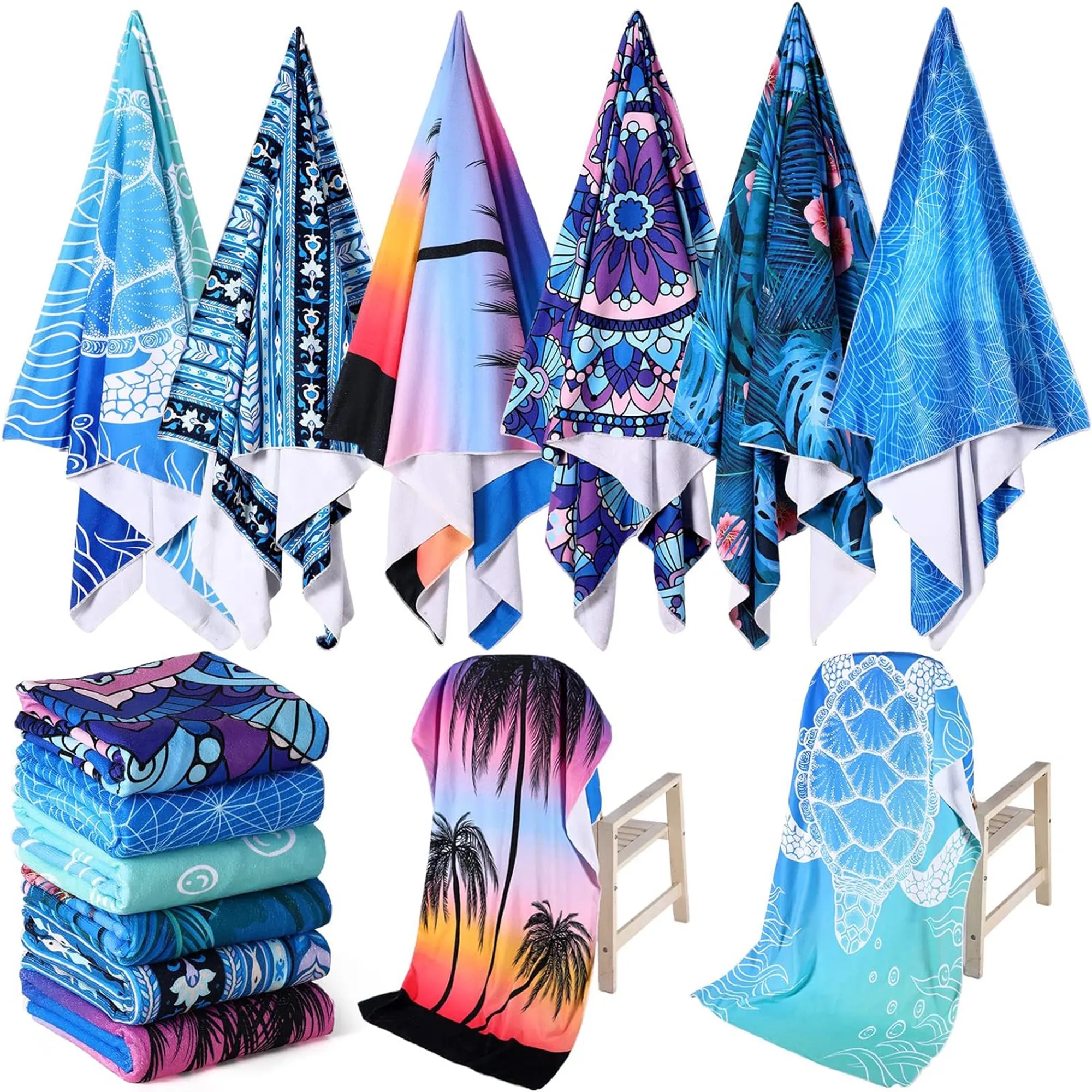 30" x 59" Full Color Beach Towel MOQ 20 PCS