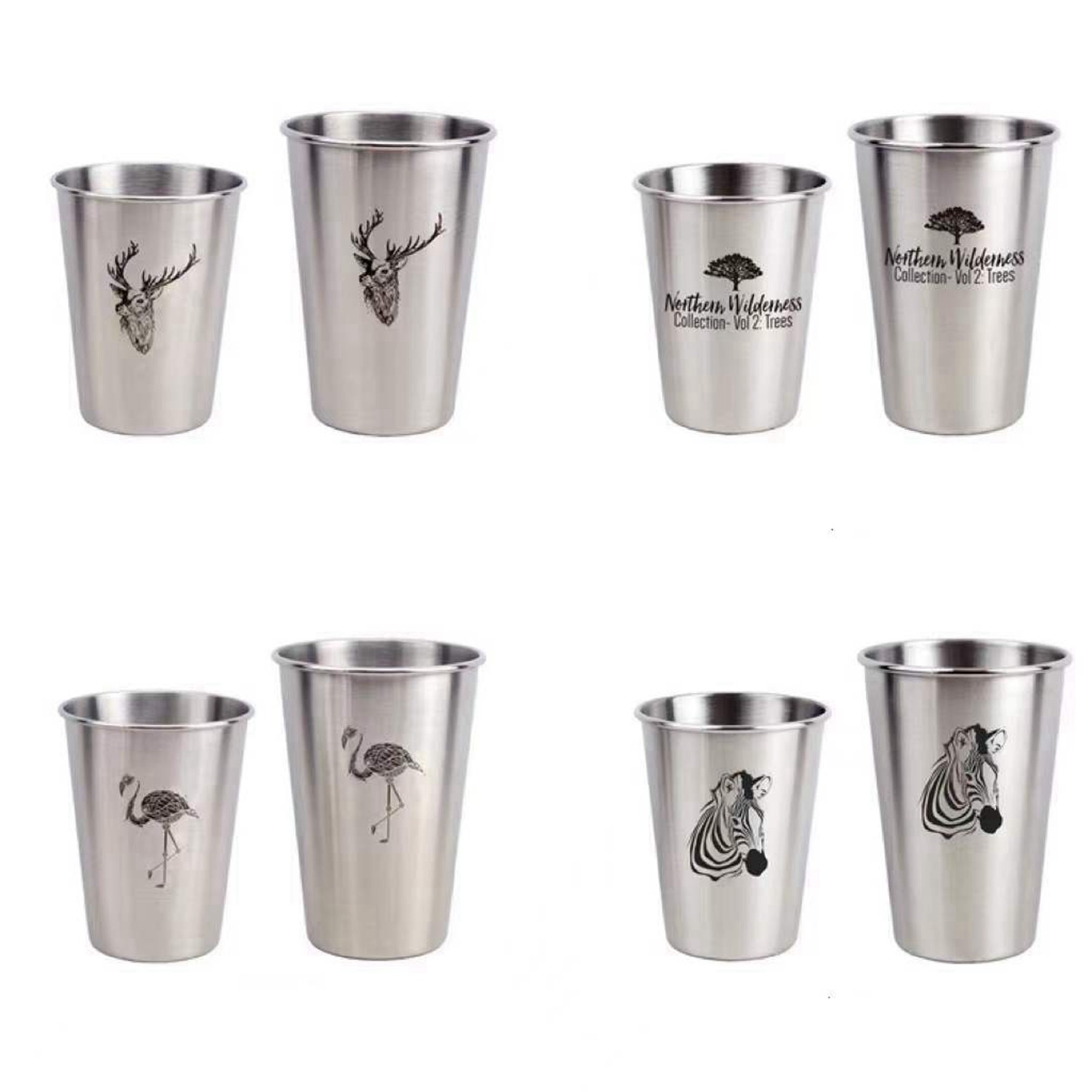 16oz Stainless Steel Shatterproof Cup Flat Bottom Cup 4